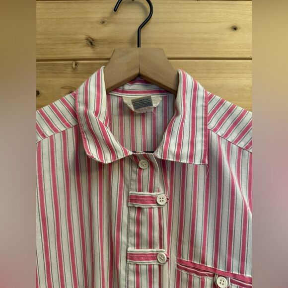 Vintage 60’s Alternating Current Size Medium Pinstripe Collared Romper - Picture 6 of 14
